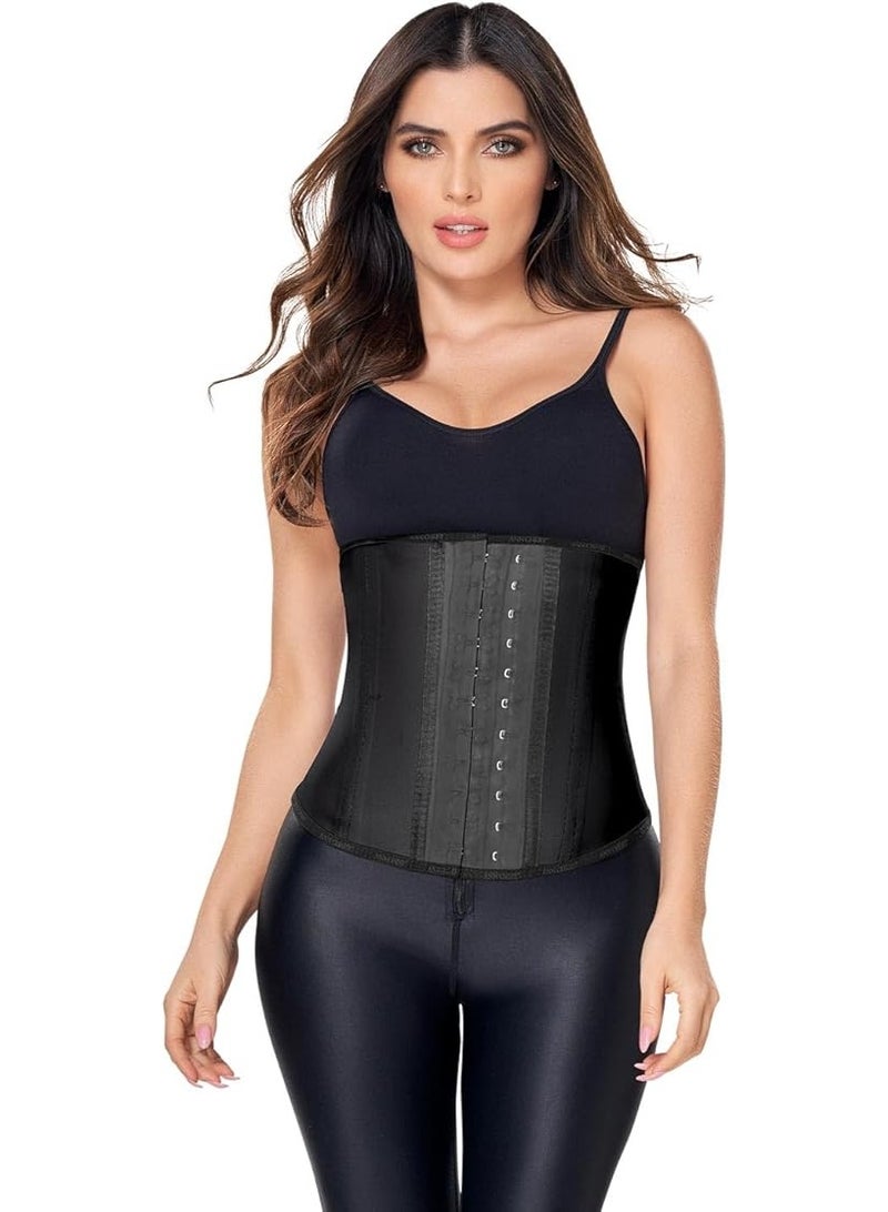 Kebeier™ Women’s Corset Waist Trainer Faja Deportiva, Workout Waist Cincher for Tummy Control & Body Shaping, Midnight Black (XXL) - Image 1